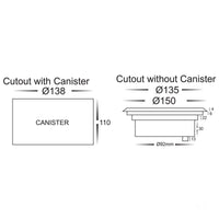 Thumbnail for 12v DC 5w LED Split In-ground Uplighter Round, 150mm Face, 316 Stainless Steel in 5500K