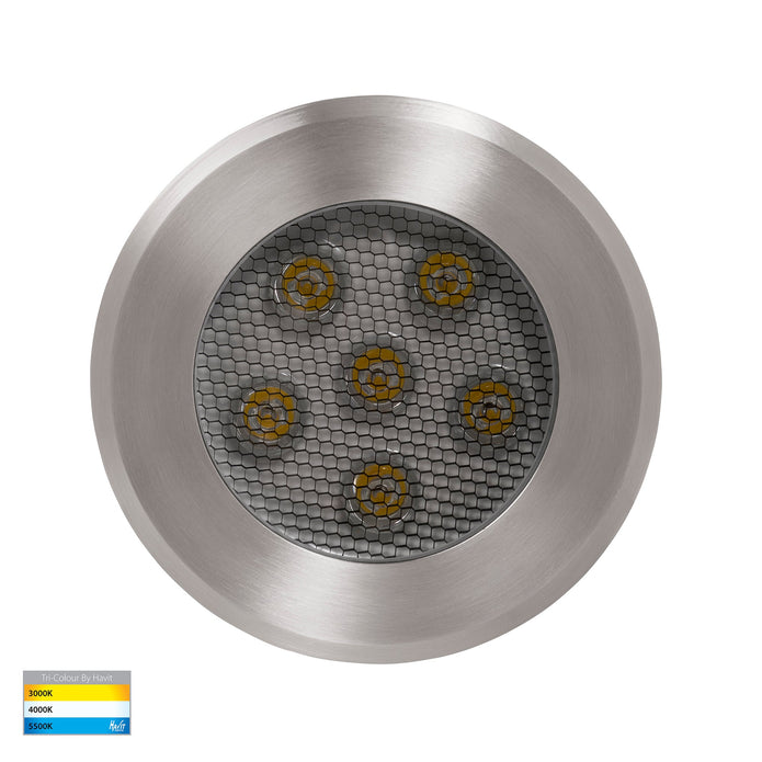 HV1842T-240V - Split In-ground Uplighter Round, 150mm Face, 316 Stainless Steel