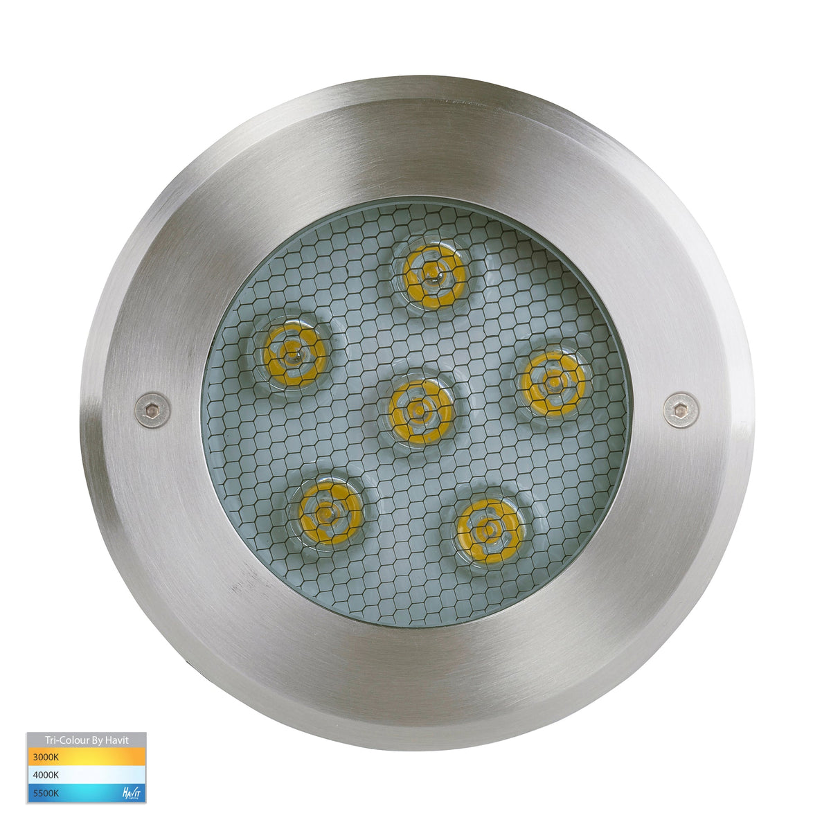 HV1842T - Split 316 Stainless Steel TRI Colour 5w LED Inground Light