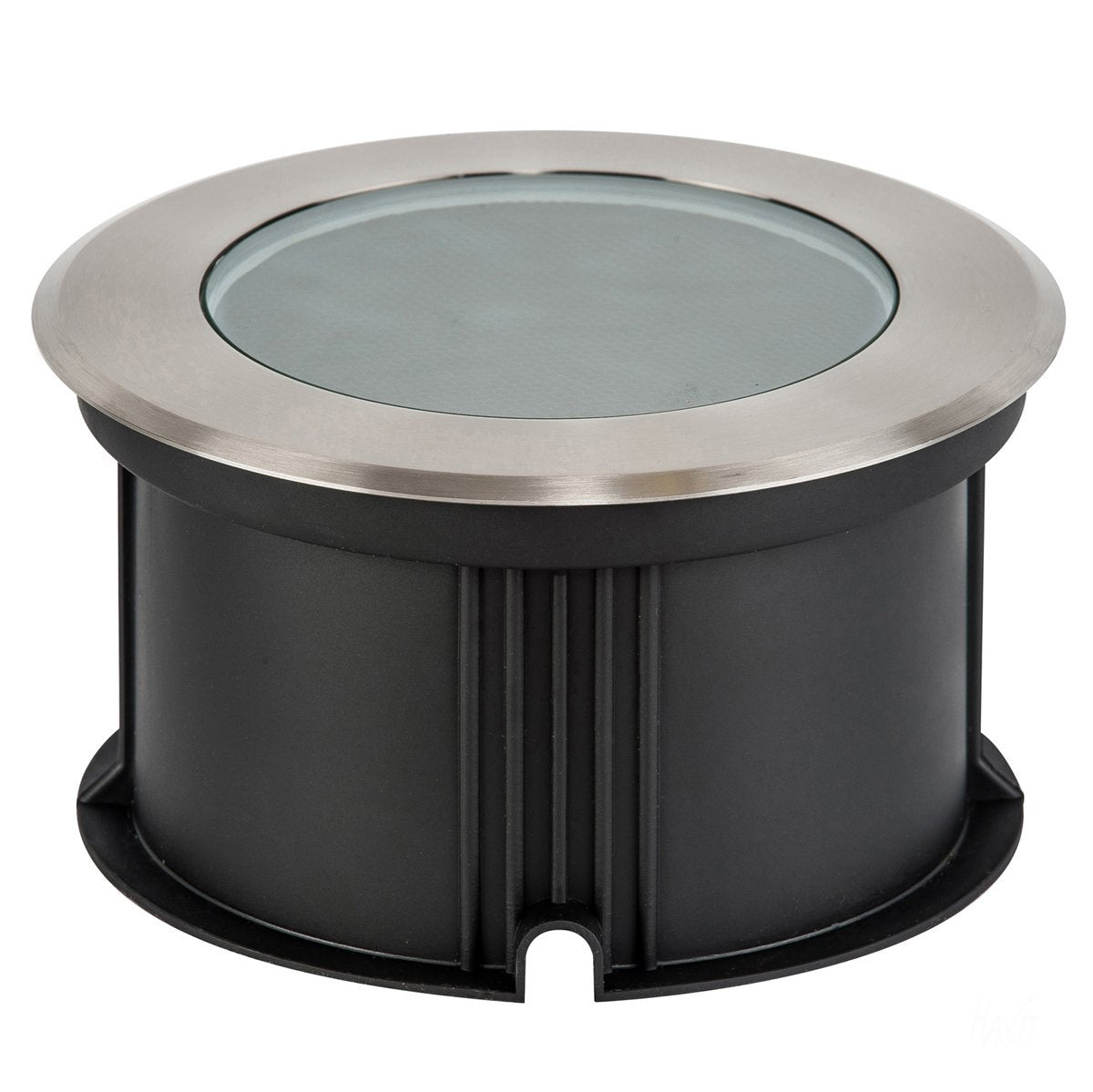 12v DC 12w LED Split In-ground Uplighter Round, 210mm Face, 316 Stainless Steel in 5500K