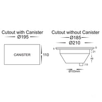 Thumbnail for 12v DC 12w LED Split In-ground Uplighter Round, 210mm Face, 316 Stainless Steel in 5500K