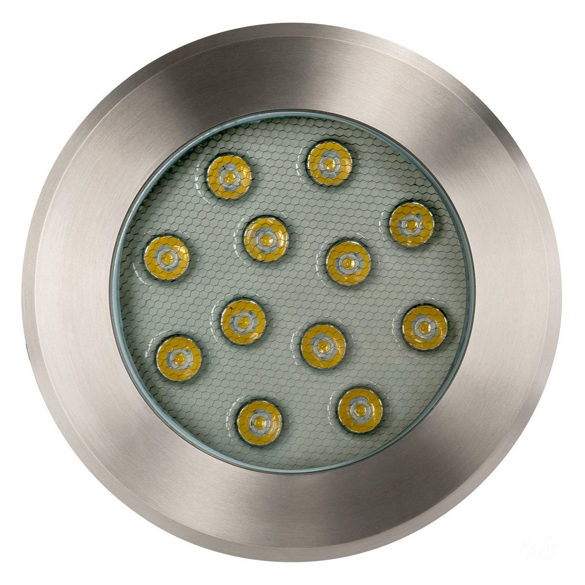 12v DC 12w LED Split In-ground Uplighter Round, 210mm Face, 316 Stainless Steel in 5500K