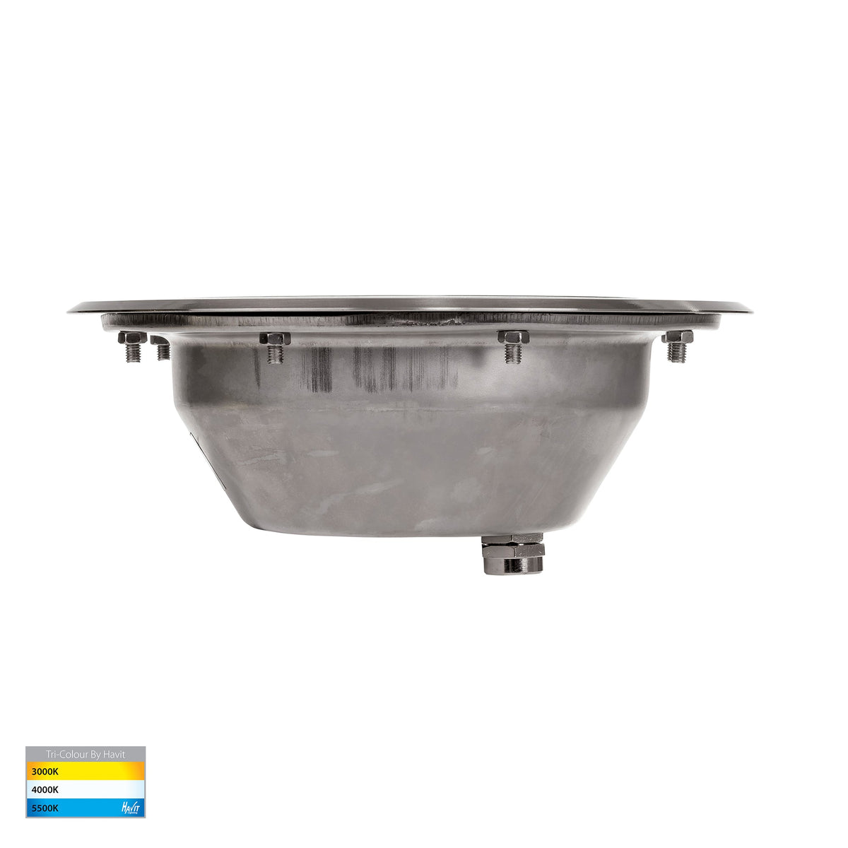 HV1843T-240V - Split In-ground Uplighter Round, 210mm Face, 316 Stainless Steel