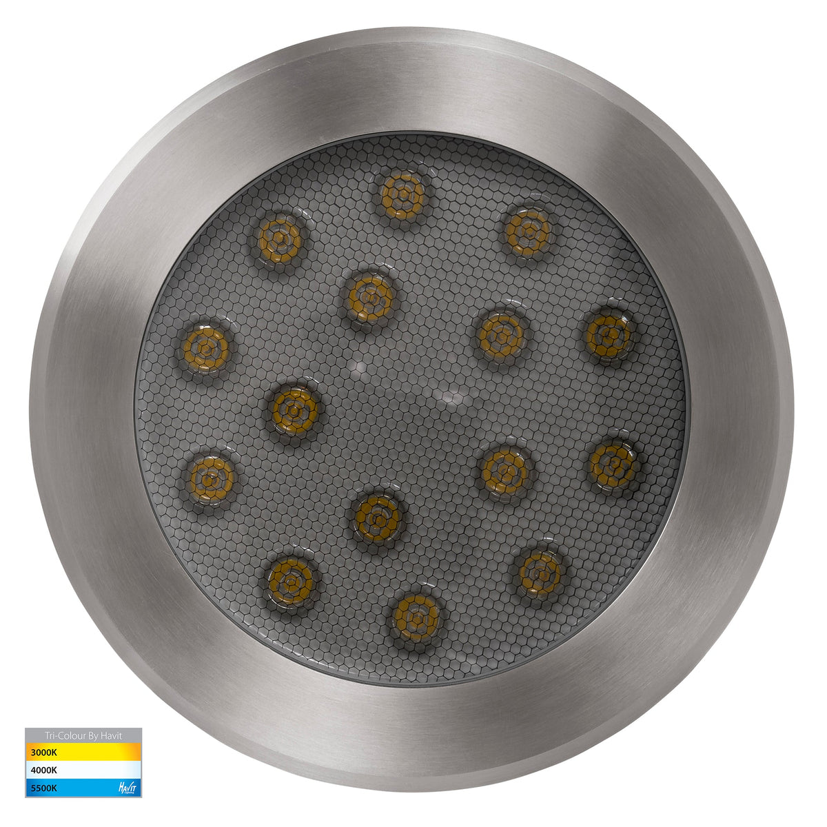 HV1845T-240V - Split In-ground Uplighter Round, 260mm Face, 316 Stainless Steel