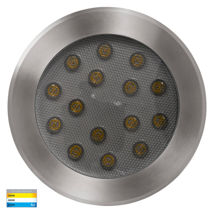 HV1845T-240V - Split In-ground Uplighter Round, 260mm Face, 316 Stainless Steel