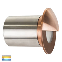 Thumbnail for 12v DC Ollo MR16 TRI Colour LED Mini Recessed Step Light with Eyelid in Black - HV19012T-CP