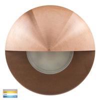 Thumbnail for 12v DC Ollo MR16 TRI Colour LED Mini Recessed Step Light with Eyelid in Black - HV19012T-CP