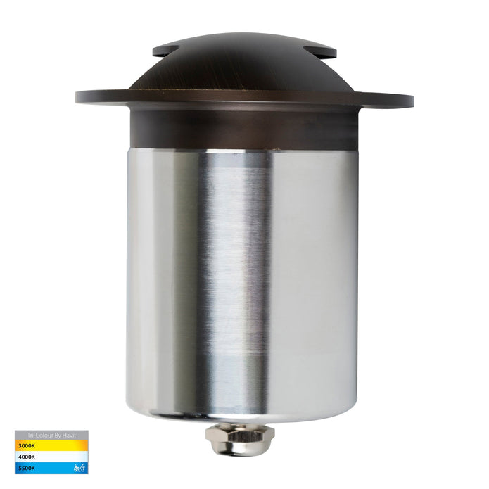 HV19072T-AB - Viale Antique Brass TRI Colour LED Double Driveway Light