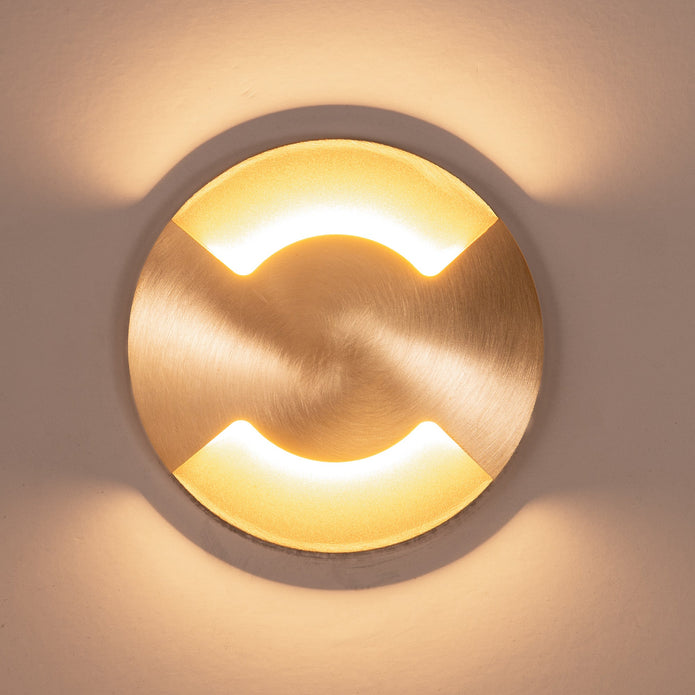 HV19072T-BR - Viale Brass TRI Colour LED Double Driveway Light