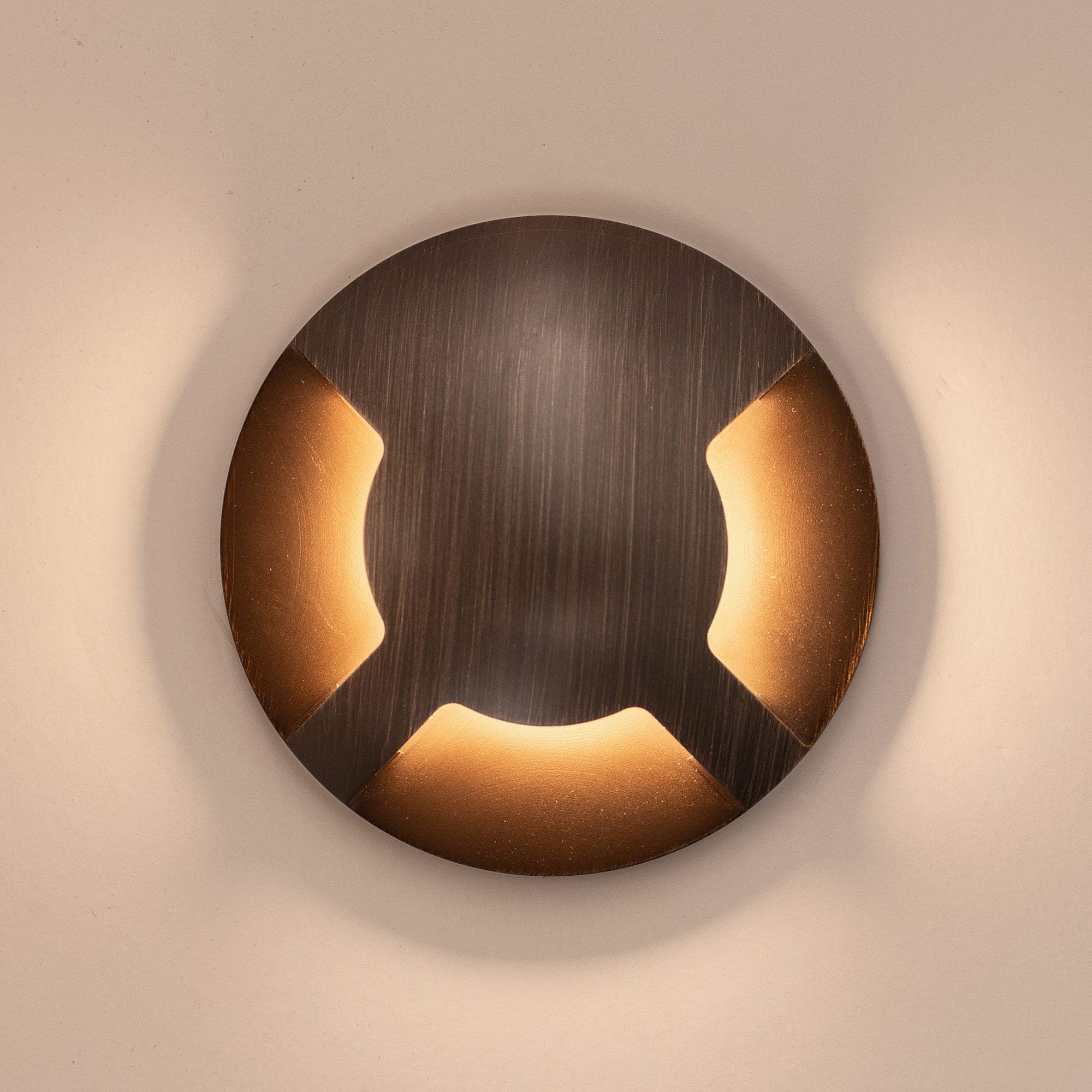 HV19082T-AB - Viale Antique Brass TRI Colour LED Triple Driveway Light