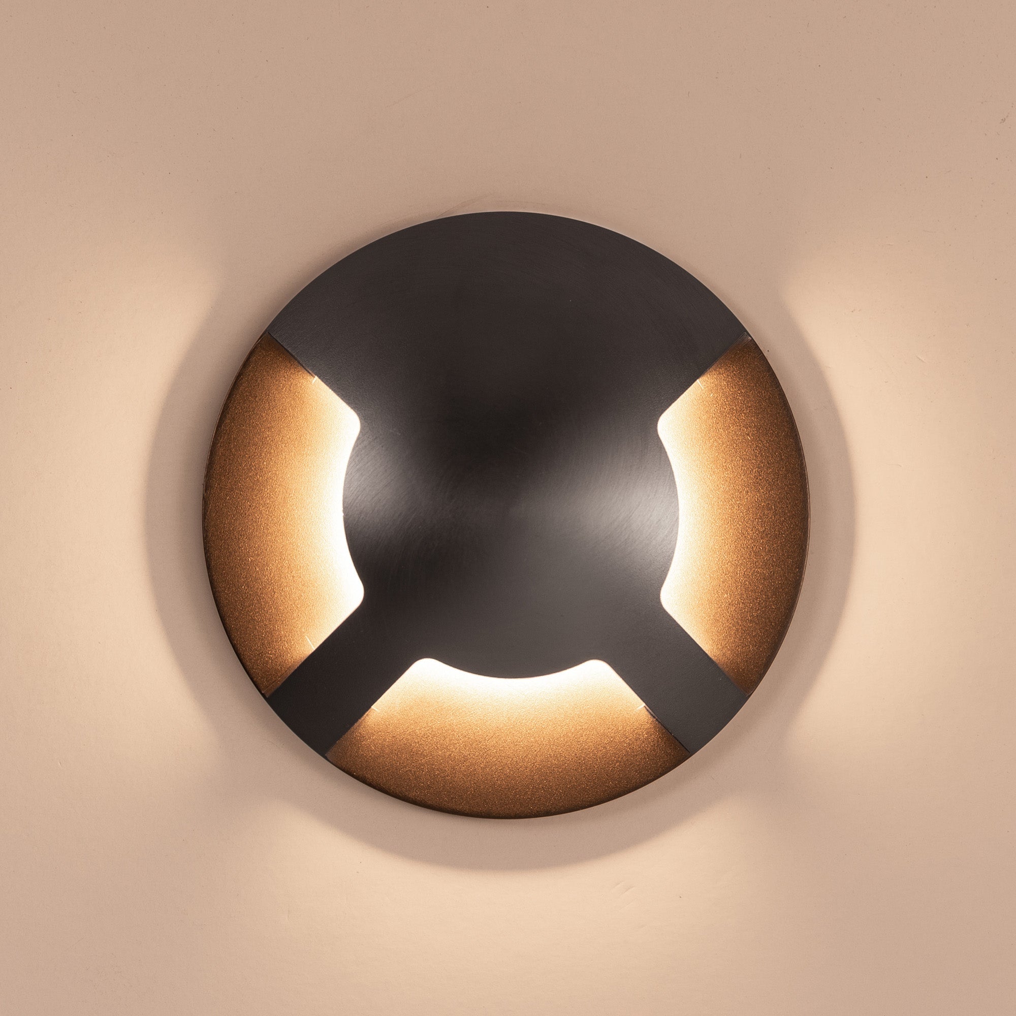 HV19082T-GPH - Viale Graphite Colourded Brass TRI Colour LED Triple Driveway Light