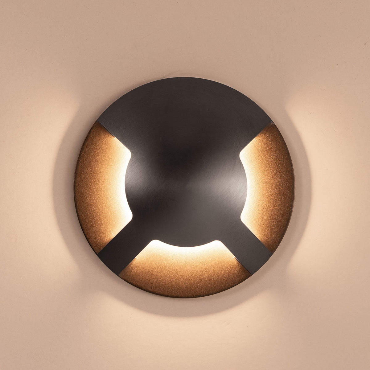 HV19082T-GPH - Viale Graphite Colourded Brass TRI Colour LED Triple Driveway Light