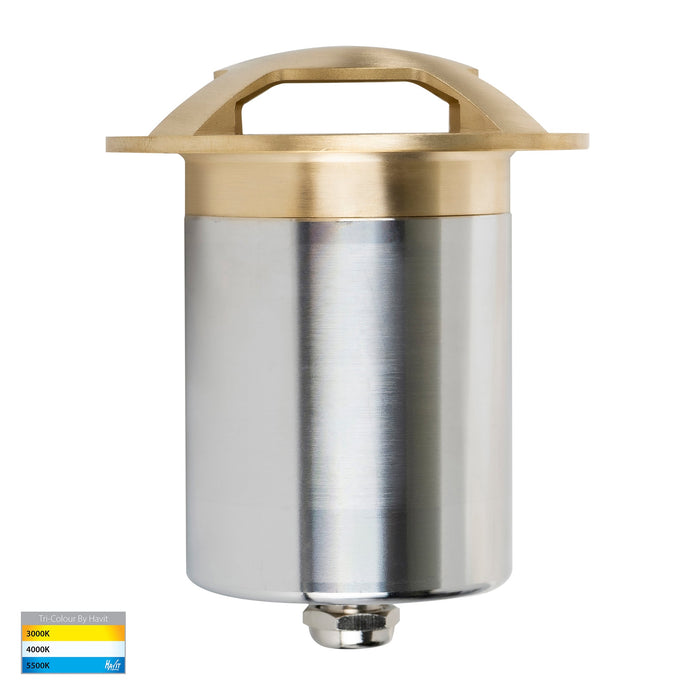 HV19092T-BR - Viale Brass TRI Colour LED Four Way Driveway Light