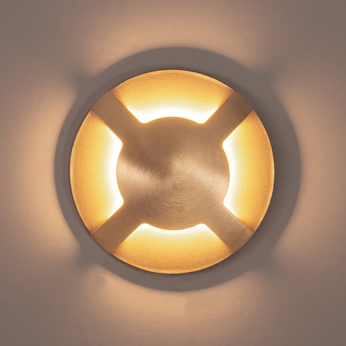 HV19092T-BR - Viale Brass TRI Colour LED Four Way Driveway Light