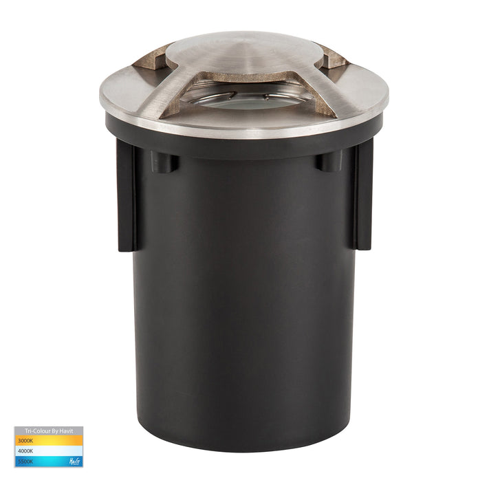 HV19092T - Viale 316 Stainless Steel TRI Colour LED Four Way Driveway Light