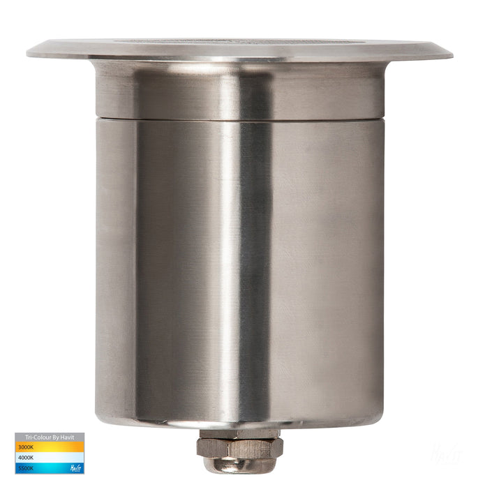 HV19102T - Viale 316 Stainless Steel TRI Colour LED Driveway Light with Grill