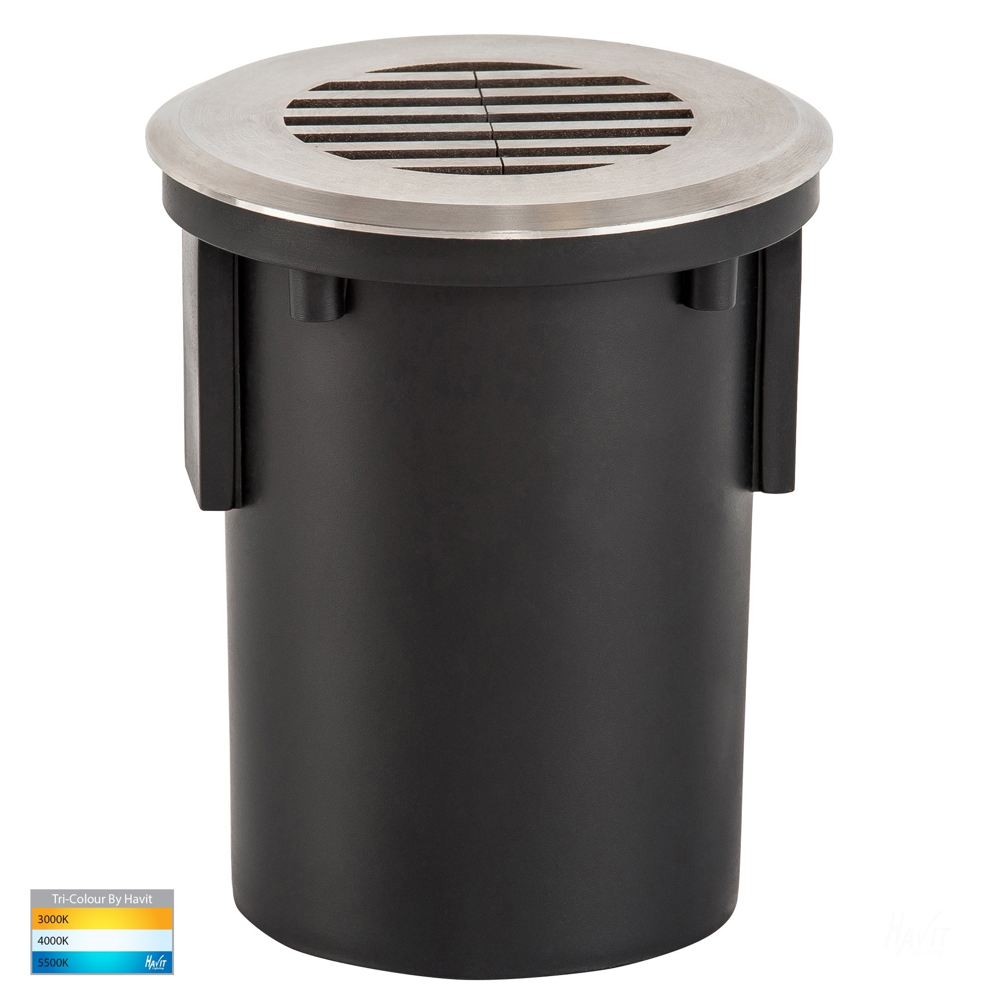 HV19102T - Viale 316 Stainless Steel TRI Colour LED Driveway Light with Grill