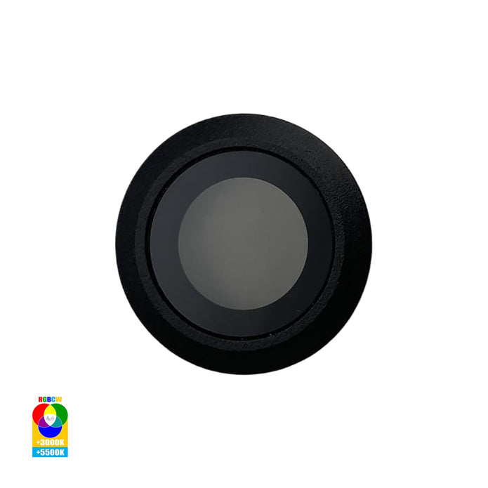 HV28261RGBCW-BLK - Flame Single Mini Deck Light RGBCW IP67 316 Stainless Steel Black