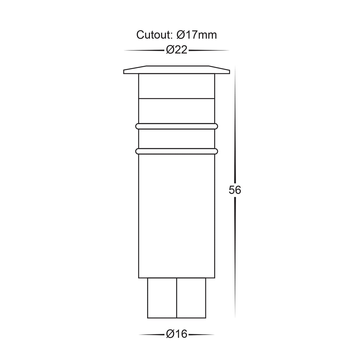 HV2861T - Kett 316 Stainless Steel Mini Deck Light IP65