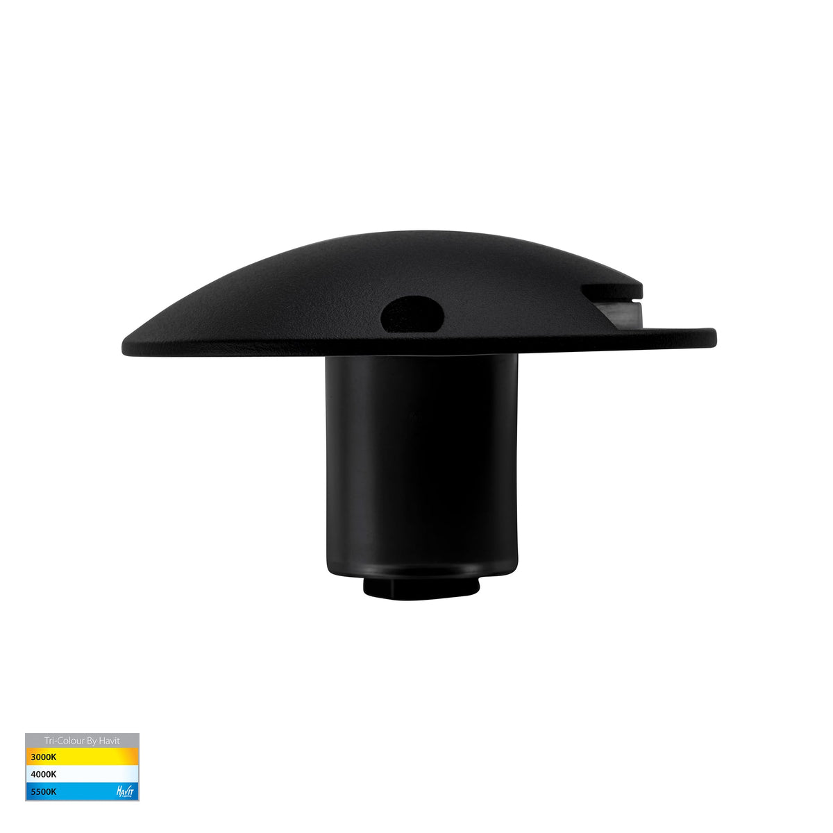 HV2871T-BLK-12V -  Dome Black Aluminium One Way LED Deck Lights