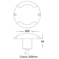 Thumbnail for 12v DC 2 x 3w LED Dome Black Aluminium two way Deck light in 5500K