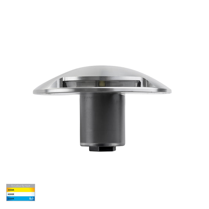 HV2872T-SLV-12V - Dome Silver Aluminium LED Two Way Deck Lights