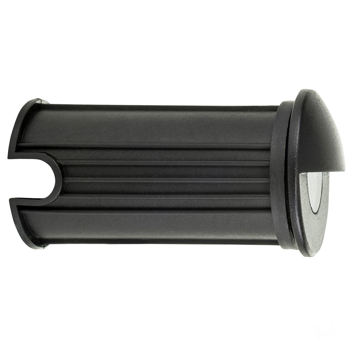 12v DC Mini Ollo 1w LED Mini Recessed Step Light with Eyelid Black in 5500K