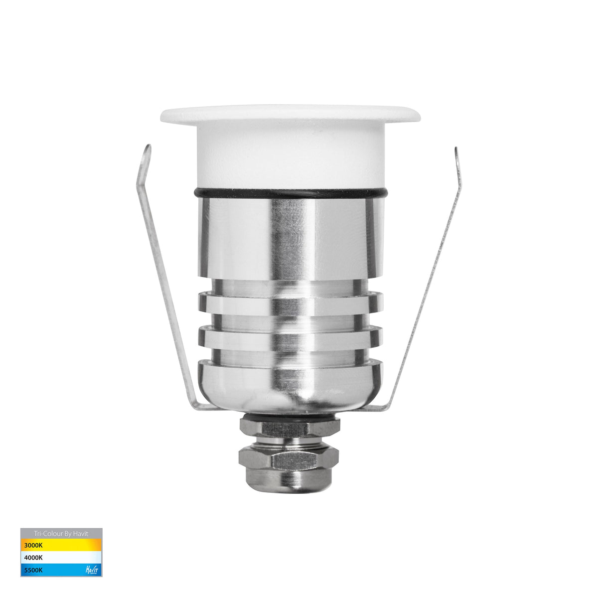 HV2893T-WHT-12V -  Dek White 316 Stainless Steel LED Deck or Inground Light