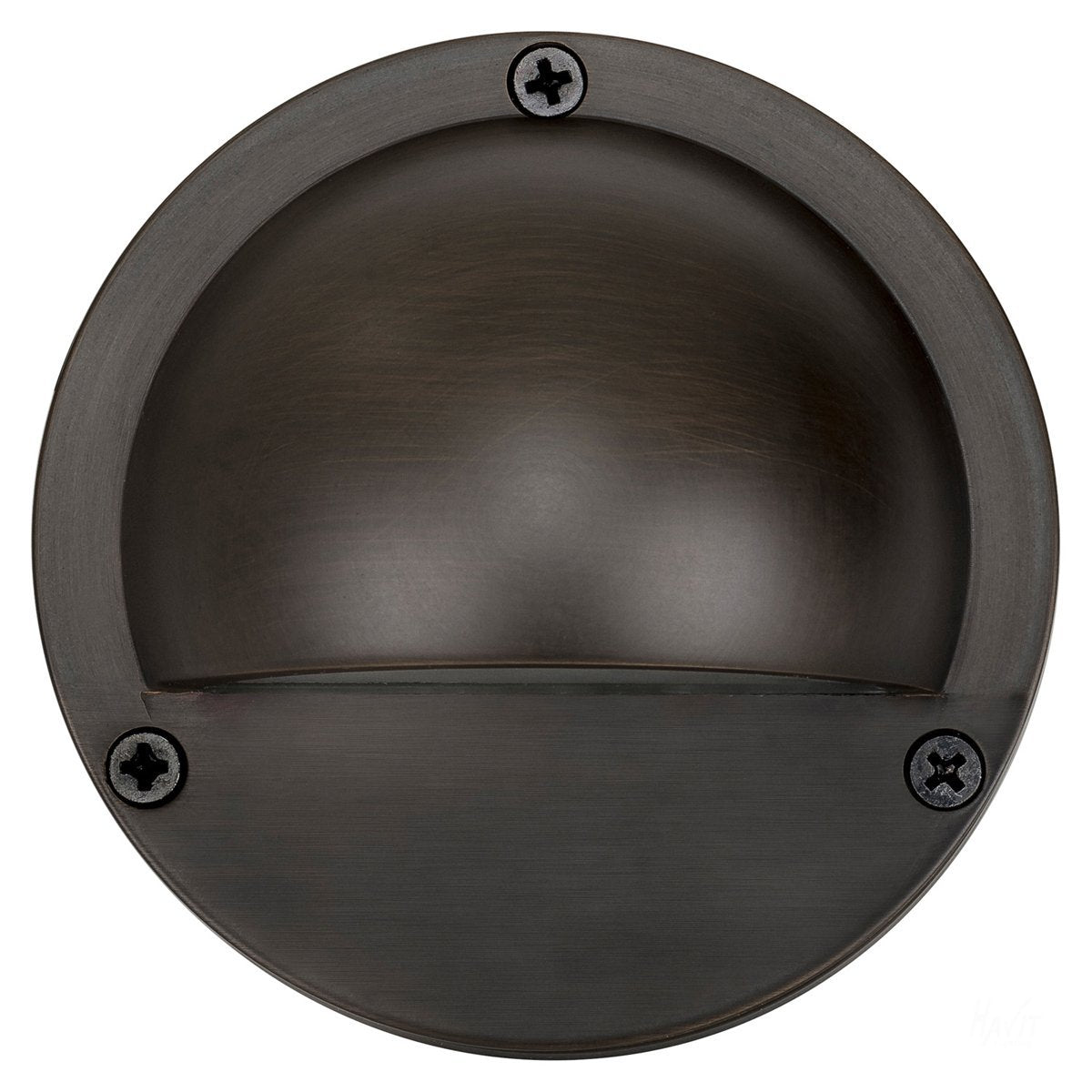 12v Pinta Surface Mounted Antique Brass Step Light with Eyelid - HV2902-AB