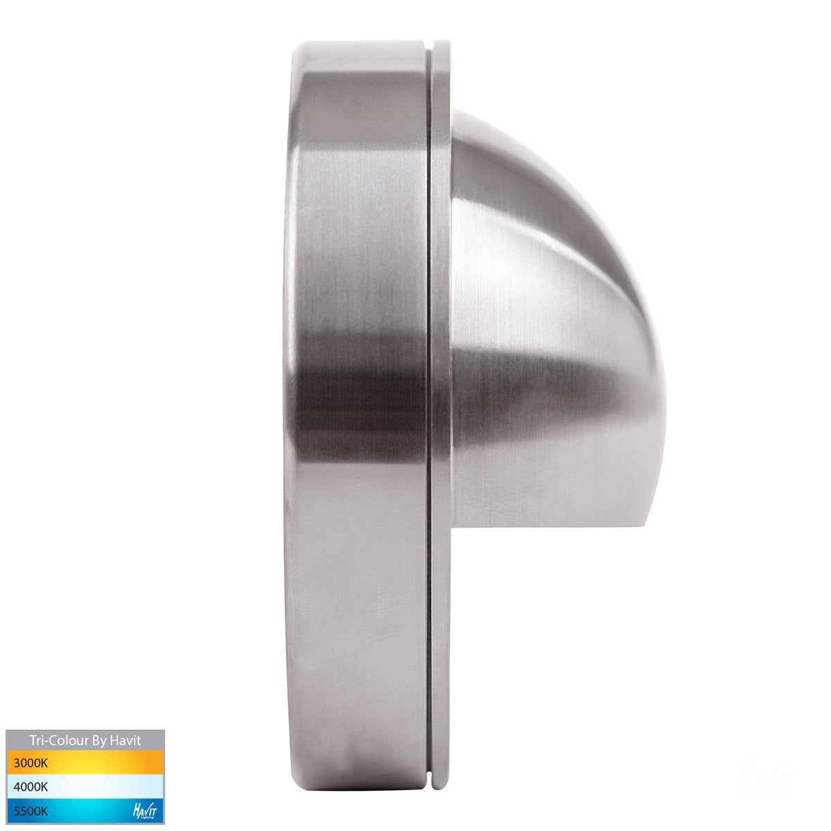 240v Pinta 2.3w Tri-Color LED Surface Mounted 316 Stainless Steel Step Light with Eyelid - HV2903T