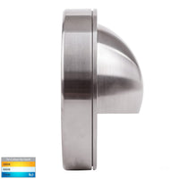 Thumbnail for 12v DC Pinta 2.3w Tri-Color LED Surface 316 Stainless Steel Mounted Step Light with Eyelid - HV2904T