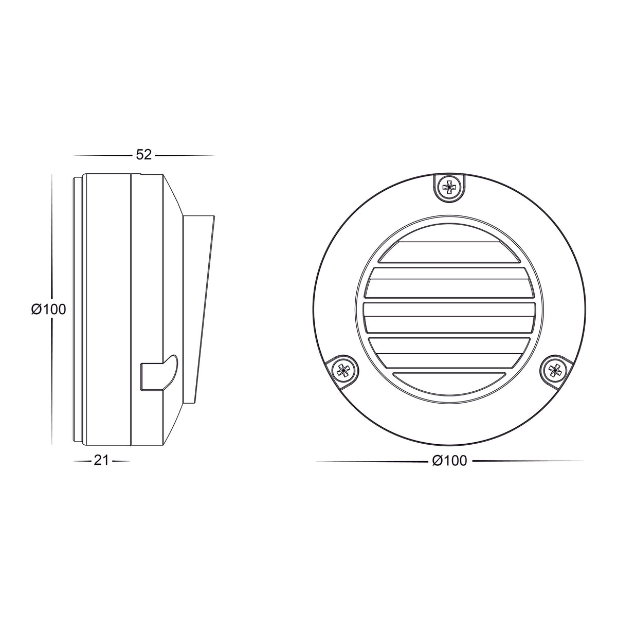 HV2905T-12V - Pinta 316 Stainless Steel Louvered Step Lights