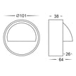 HV2906-HV2909 - Pinta 316 Stainless Steel Step Lights with Large Eyelid