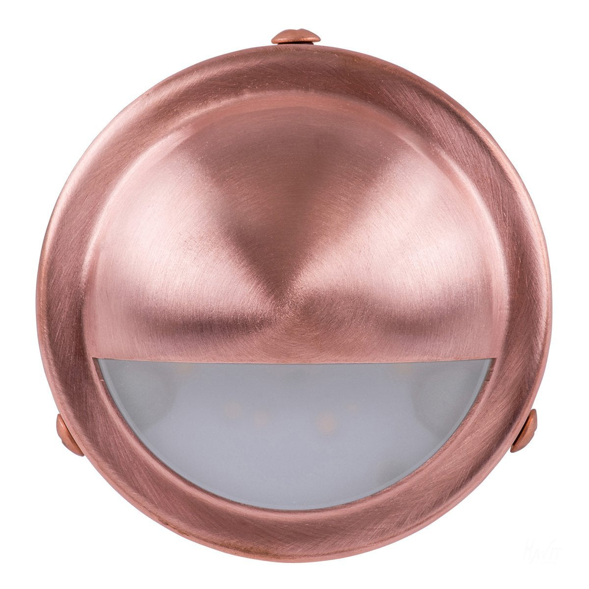 240v Pinta 2.3w LED Surface Mounted Step Light with Large Eyelid Copper Face in 3000K - HV2918W