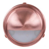 Thumbnail for 240v Pinta 2.3w LED Surface Mounted Step Light with Large Eyelid Copper Face in 3000K - HV2918W