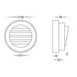 HV2925T-12V - Pinta Black Louvered Step Lights