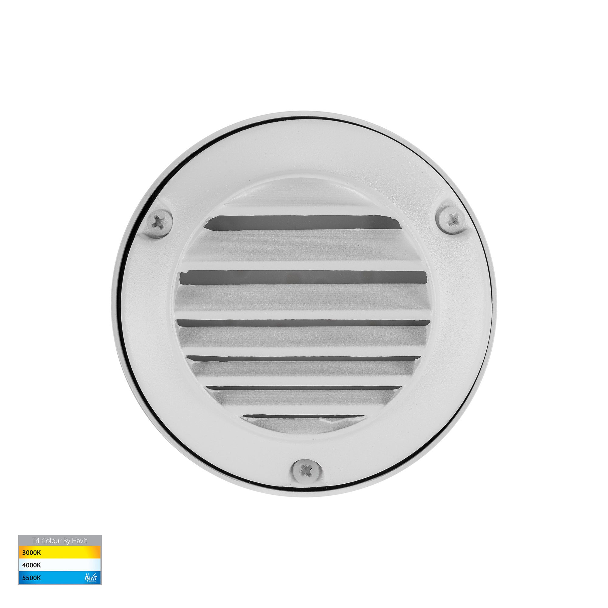 HV2925T-12V-WHT - Pinta White Louvered Step Lights