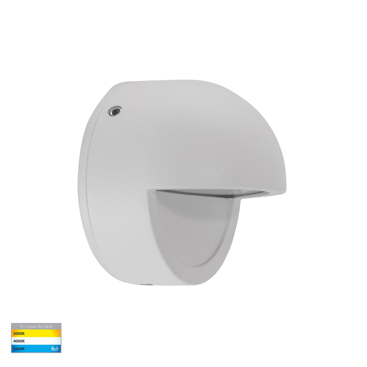 HV2927T-WHT-12V | HV2927T-WHT-240V - Veko White Step Lights with Eyelid