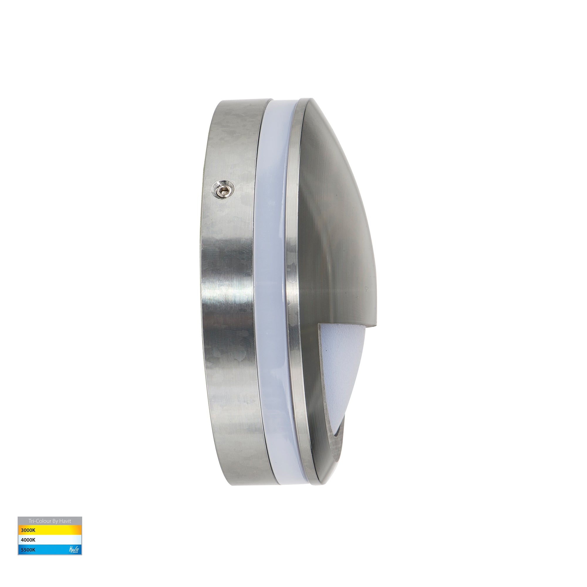 HV2961T-TTM-12V | HV2961T-TTM-240V - Nava Titanium Coloured Aluminium LED Step Light with Eyelid