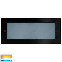 Thumbnail for Bata Recessed 240v 10w LED Tri-Colour Brick Light with Plain Black Face