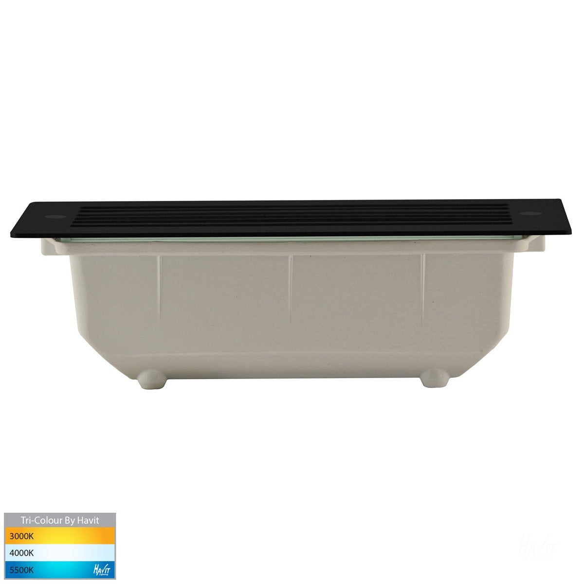Bata Recessed DC 12v 10w LED Tri-Colour Brick Light with Grill Black Face