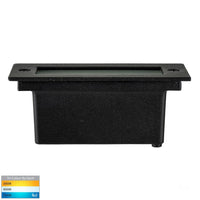 Thumbnail for Bata Recessed DC 12v 6w LED Tri-Colour Brick Light with Plain Black Face