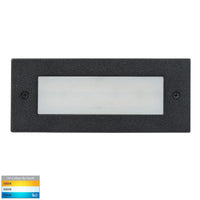 Thumbnail for Bata Recessed DC 12v 3w LED Tri-Colour Brick Light with Plain Black Face