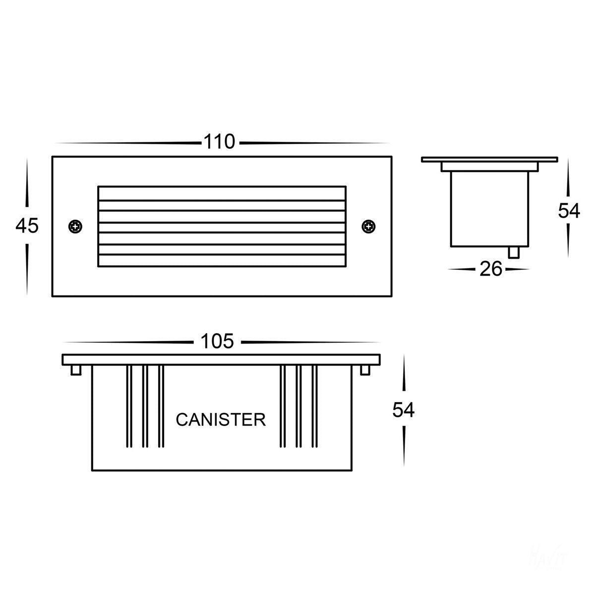HV3008 Dimensions