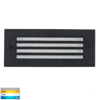 Thumbnail for Bata Recessed DC 12v 3w LED Tri-Colour Brick Light with Grill Black Face