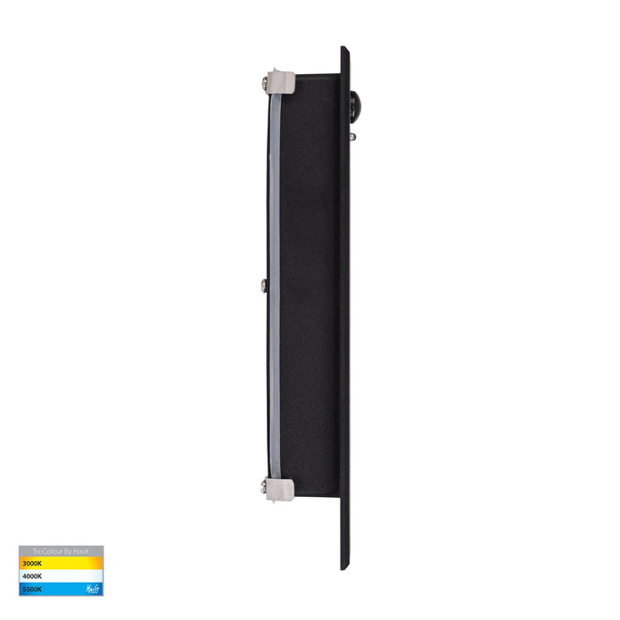 HV3106T-BLK-240V-PIR - Paso Black Recessed LED Step Light with Sensor
