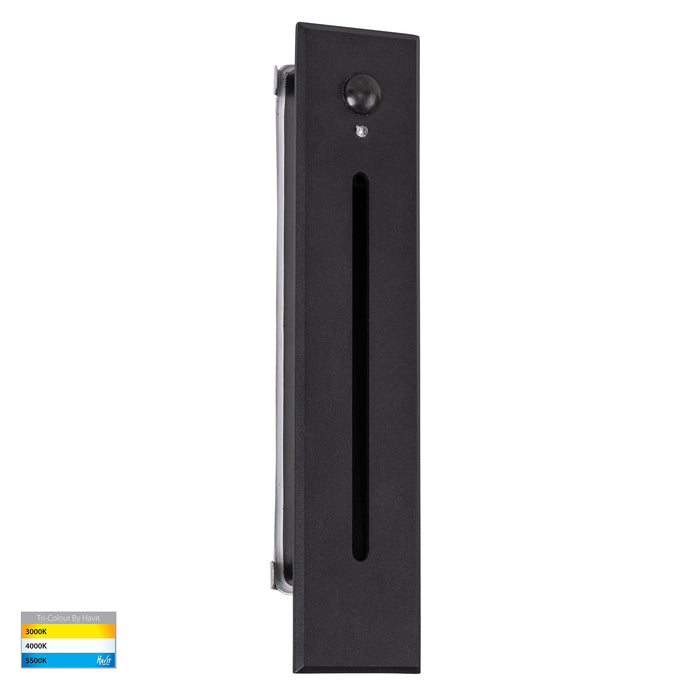 HV3106T-BLK-240V-PIR - Paso Black Recessed LED Step Light with Sensor