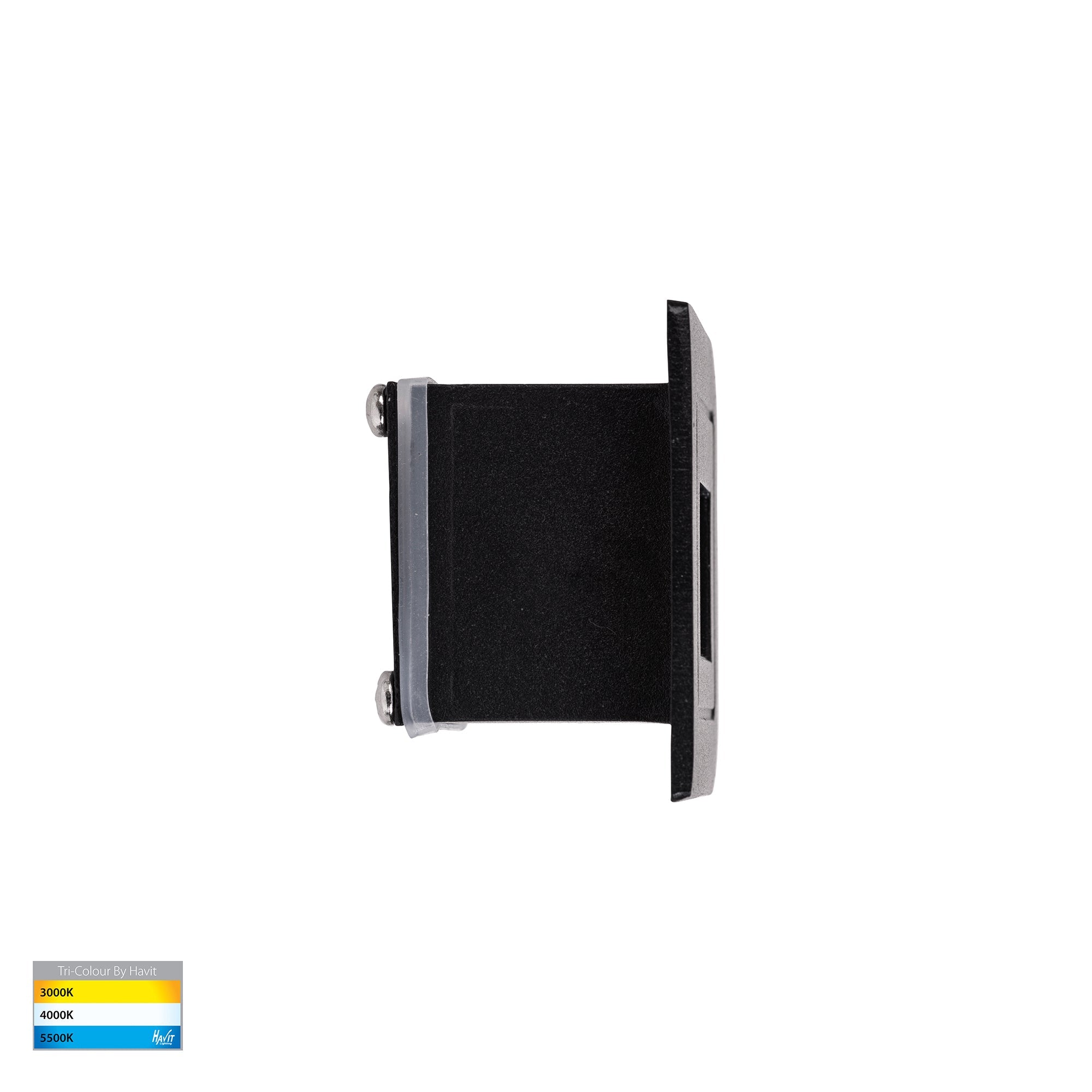 HV3111T-BLK-12V - Trin Black Small Square Recessed LED Step Light
