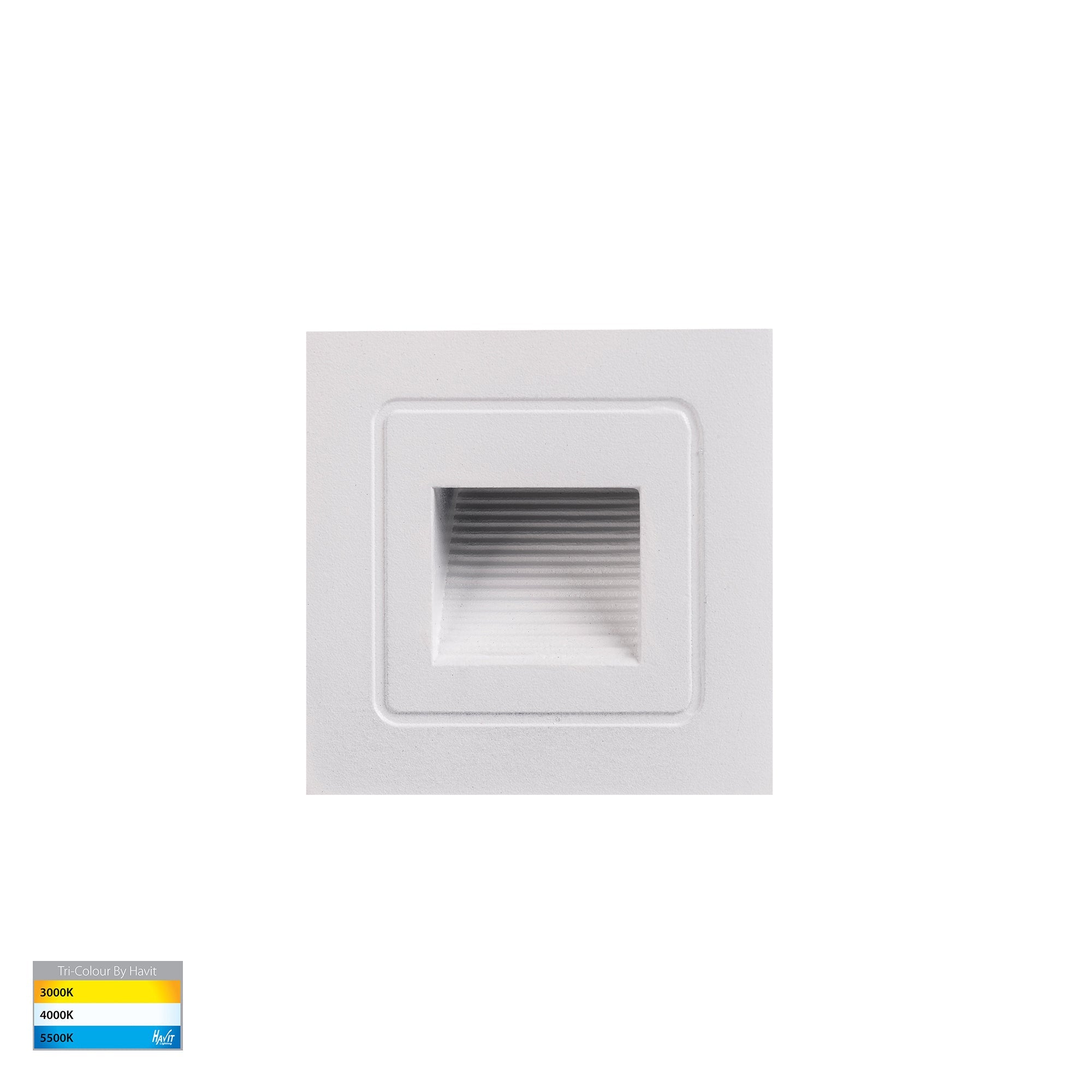 HV3111T-WHT-12V - Trin White Small Square Recessed LED Step Light