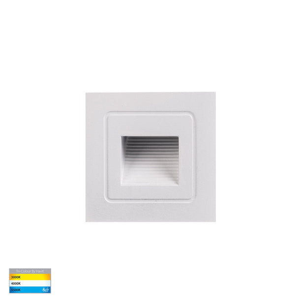 HV3111T-WHT-12V - Trin White Small Square Recessed LED Step Light